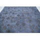 Hand Knotted Blue and Gray Wool Area Rug | Turkish Floral Botanical Design Carpet Hand Knotted Blue and Gray Wool Area Rug | Turkish Floral Botanical Design Carpet