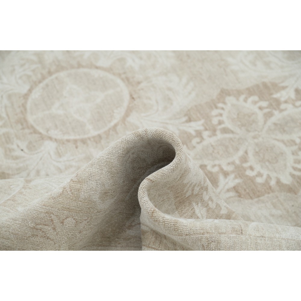 Hand Knotted Beige Area Rug Made of Wool | Trellis Design Carpet For Living Room Hand Knotted Beige Area Rug Made of Wool | Trellis Design Carpet For Living Room