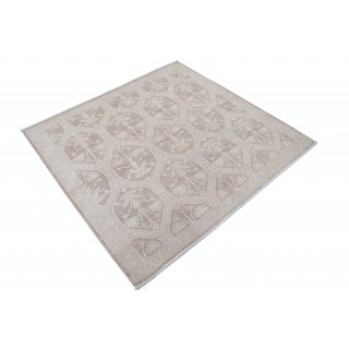 Hand Knotted Beige, Taupe Wool Area Rug | Ogee Trellis Pattern Accent Rug Hand Knotted Beige, Taupe Wool Area Rug | Ogee Trellis Pattern Accent Rug