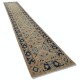 Handknotted Beige, Navy Blue, Light Blue Long Runner Rug, 100% Wool Handknotted Beige, Navy Blue, Light Blue Long Runner Rug, 100% Wool
