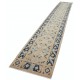 Handknotted Beige, Navy Blue, Light Blue Long Runner Rug, 100% Wool Handknotted Beige, Navy Blue, Light Blue Long Runner Rug, 100% Wool
