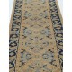 Handknotted Beige, Navy Blue, Light Blue Long Runner Rug, 100% Wool Handknotted Beige, Navy Blue, Light Blue Long Runner Rug, 100% Wool