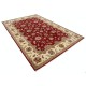 Hand Knotted Floral Area Rug with Red Field and Beige Border | Traditional Oushak Wool Carpet Hand Knotted Floral Area Rug with Red Field and Beige Border | Traditional Oushak Wool Carpet
