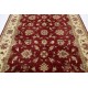 Hand Knotted Floral Area Rug with Red Field and Beige Border | Traditional Oushak Wool Carpet Hand Knotted Floral Area Rug with Red Field and Beige Border | Traditional Oushak Wool Carpet