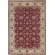 Hand Knotted Floral Area Rug with Red Field and Beige Border | Traditional Oushak Wool Carpet Hand Knotted Floral Area Rug with Red Field and Beige Border | Traditional Oushak Wool Carpet