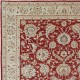 Hand Knotted Turkish Wool Large Area Rug with All-Over Floral Design | Red Oushak Carpet Hand Knotted Turkish Wool Large Area Rug with All-Over Floral Design | Red Oushak Carpet
