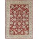 Hand Knotted Turkish Wool Large Area Rug with All-Over Floral Design | Red Oushak Carpet Hand Knotted Turkish Wool Large Area Rug with All-Over Floral Design | Red Oushak Carpet