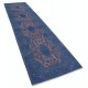 Hand Knotted Hallway Runner Rug | Navy Blue and Blush Kitchen Rug | Corridor Rug Hand Knotted Hallway Runner Rug | Navy Blue and Blush Kitchen Rug | Corridor Rug