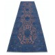Hand Knotted Hallway Runner Rug | Navy Blue and Blush Kitchen Rug | Corridor Rug Hand Knotted Hallway Runner Rug | Navy Blue and Blush Kitchen Rug | Corridor Rug
