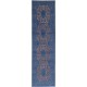 Hand Knotted Hallway Runner Rug | Navy Blue and Blush Kitchen Rug | Corridor Rug Hand Knotted Hallway Runner Rug | Navy Blue and Blush Kitchen Rug | Corridor Rug