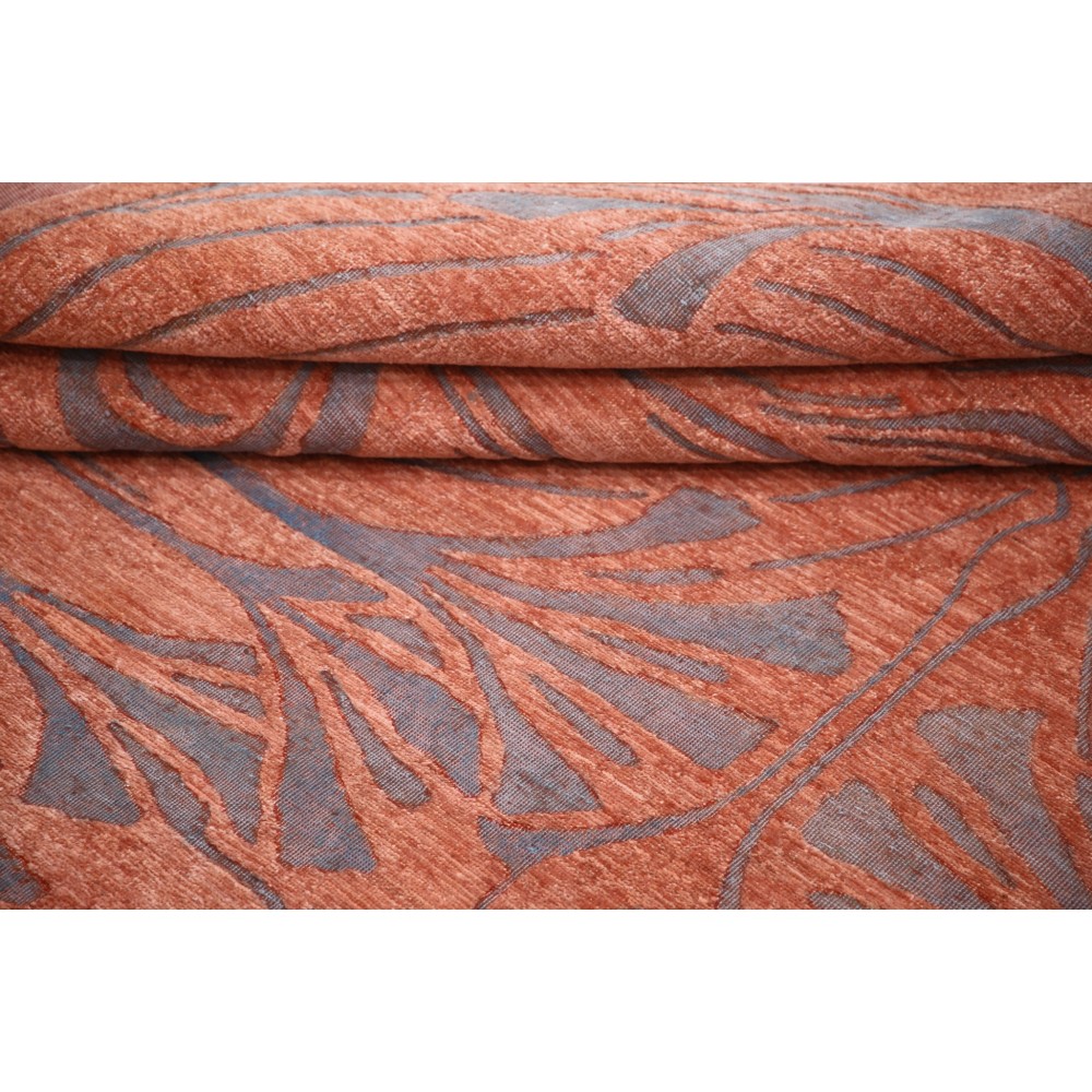 Hand Knotted Terracotta Red and Gray Wool Area Rug | Ornamental Abstract Carpet Hand Knotted Terracotta Red and Gray Wool Area Rug | Ornamental Abstract Carpet