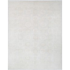 Neutral Oushak Style Large Rug, Hand Knotted Wool Area Rug, Beige Medallion Carpet