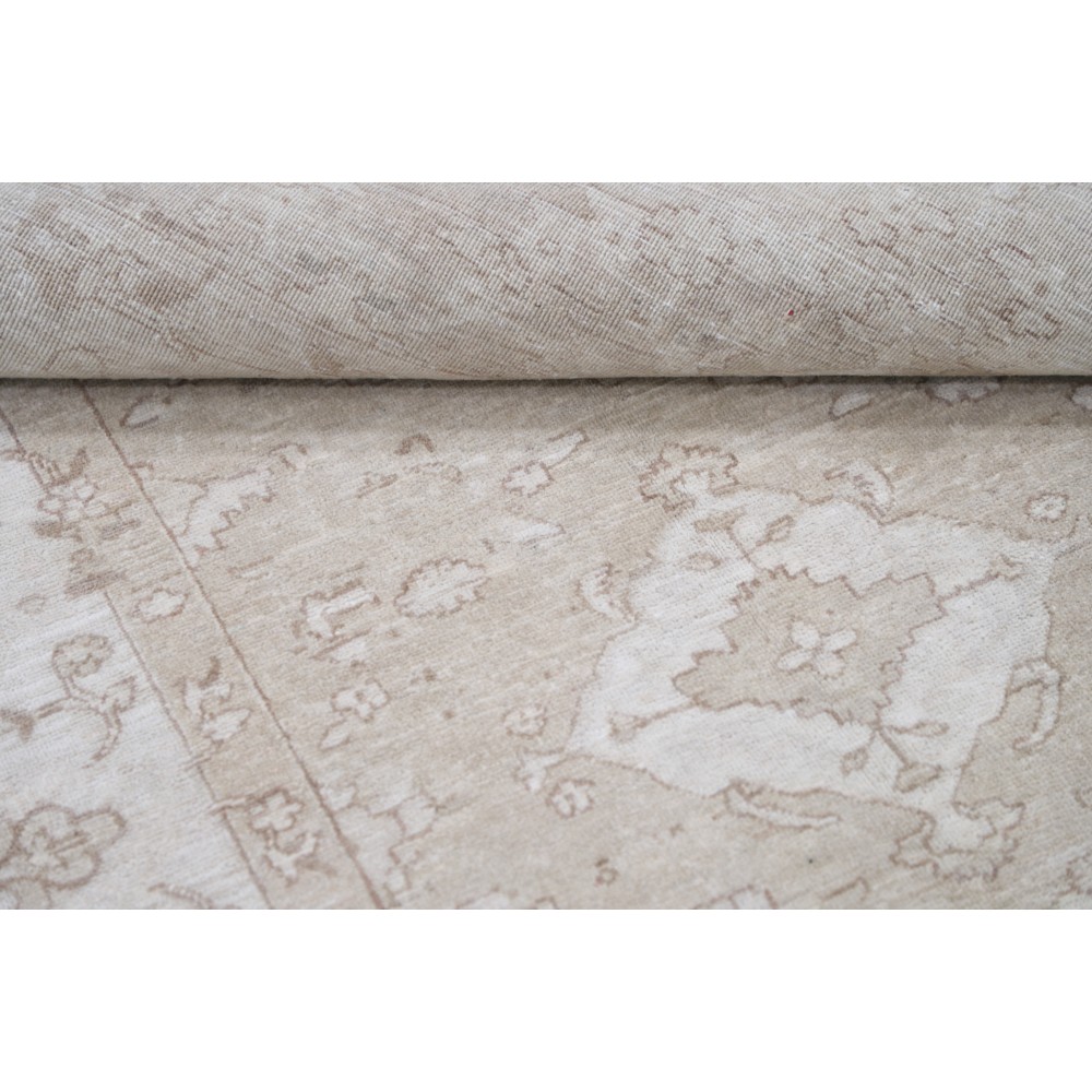 Hand Knotted Beige Turkish Area Rug with Floral Design for Home Decor | 100% Wool Hand Knotted Beige Turkish Area Rug with Floral Design for Home Decor | 100% Wool