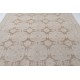 Hand Knotted Beige and Taupe Wool Area Rug | Turkish Repeating Floral Medallion Design Carpet Hand Knotted Beige and Taupe Wool Area Rug | Turkish Repeating Floral Medallion Design Carpet
