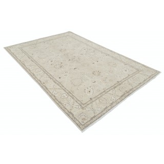 Hand Knotted Area Rug for Living Room | Beige Wool Carpet for Bedroom and Dining Room