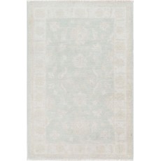 Traditional Hand Knotted Accent Rug | Floral Wool Area Rug in Soft Tones
