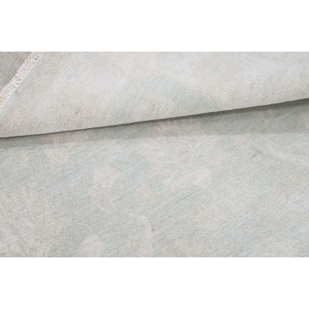 Traditional Hand Knotted Accent Rug | Floral Wool Area Rug in Soft Tones Traditional Hand Knotted Accent Rug | Floral Wool Area Rug in Soft Tones