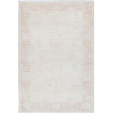 Traditional Beige Oushak Wool Rug | Hand Knotted Accent Rug for Home Decor