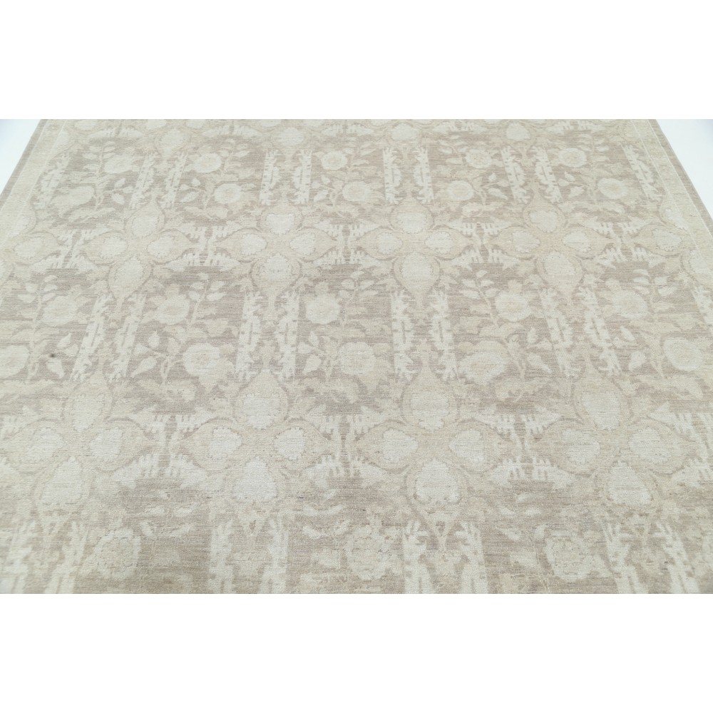 Hand Knotted Beige Wool Large Area Rug | Floral Carpet for Living Room, Dining Room, Bedroom Hand Knotted Beige Wool Large Area Rug | Floral Carpet for Living Room, Dining Room, Bedroom