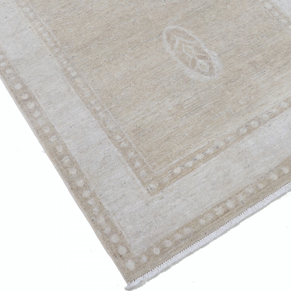 Traditional Hand-Knotted Small Turkish Rug | Decorative Neutral Soft-Toned Accent Rug Traditional Hand-Knotted Small Turkish Rug | Decorative Neutral Soft-Toned Accent Rug