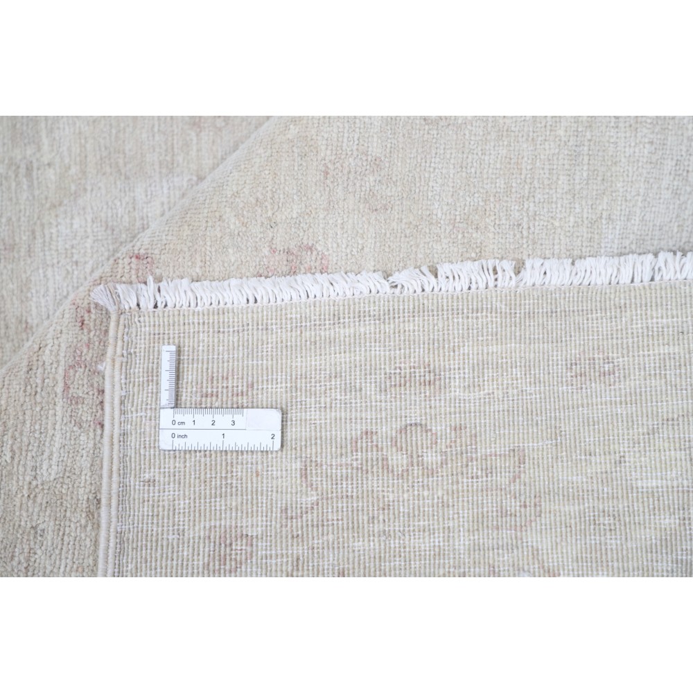 Handknotted Beige Area Rug with Floral Design | 100% Wool Handknotted Beige Area Rug with Floral Design | 100% Wool