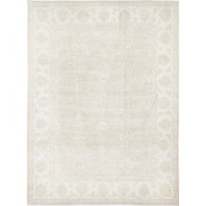 Handknotted Large Area Rug for Home Decor | 100% Wool Beige Carpet