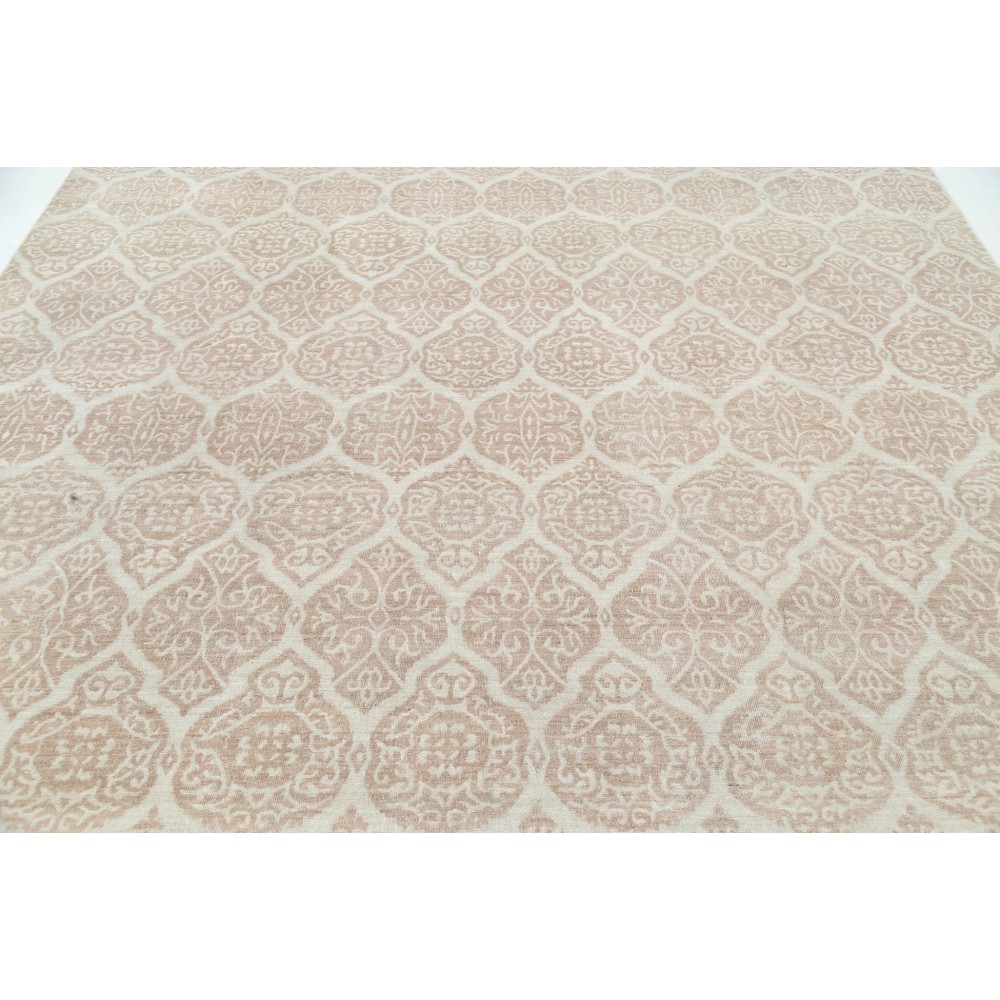 Hand Knotted Trellis Rug, Beige Wool Area Rug, Ornamental Pattern Carpet Hand Knotted Trellis Rug, Beige Wool Area Rug, Ornamental Pattern Carpet