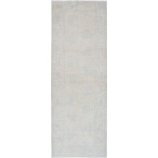 Handknotted Wool Runner Rug | Beige Corridor Runner | Stair Runner Rug | Kitchen Runner Rug