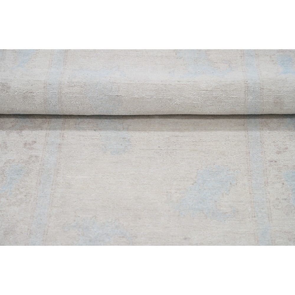 Handknotted Wool Runner Rug | Beige Corridor Runner | Stair Runner Rug | Kitchen Runner Rug