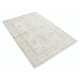 Hand Knotted Turkish Wool Rug with All-Over Floral Design | New Beige Accent Rug