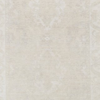 Hand Knotted Oushak Rug | Beige Turkish Accent Rug with All-Over Floral Design | 100% Wool Hand Knotted Oushak Rug | Beige Turkish Accent Rug with All-Over Floral Design | 100% Wool