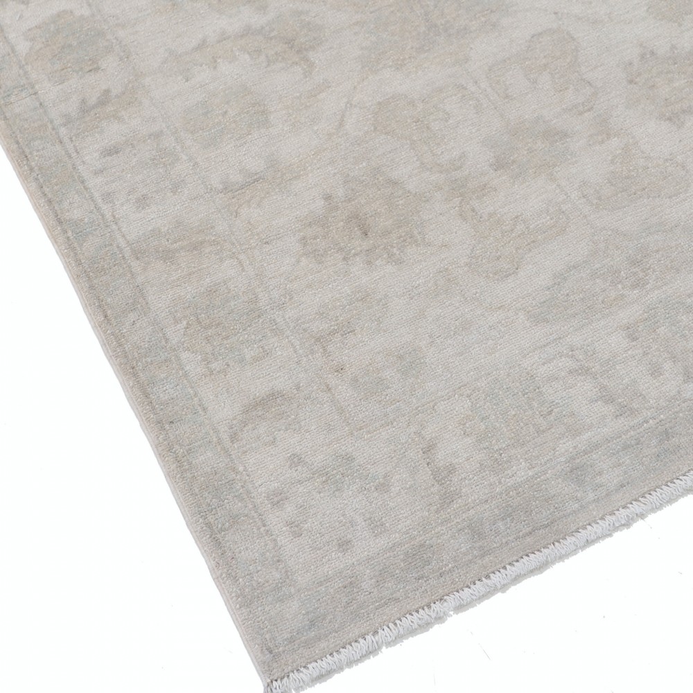 Hand Knotted Small Turkish Wool Rug | Beige Accent Rug with Floral Design Hand Knotted Small Turkish Wool Rug | Beige Accent Rug with Floral Design