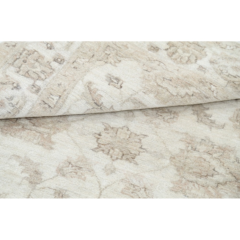 Beige Turkish Area Rug with All-Over Floral Design | Hand Knotted Accent Rug | 100% Wool Beige Turkish Area Rug with All-Over Floral Design | Hand Knotted Accent Rug | 100% Wool