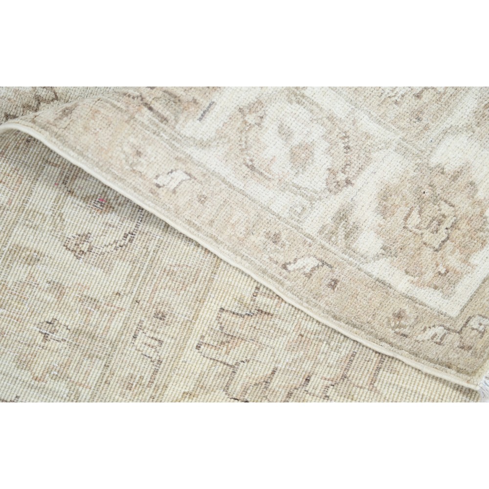 Beige Turkish Area Rug with All-Over Floral Design | Hand Knotted Accent Rug | 100% Wool Beige Turkish Area Rug with All-Over Floral Design | Hand Knotted Accent Rug | 100% Wool