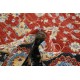 Hand Knotted Red, Navy Blue, Beige Wool Rug | Traditional Floral Oushak Style Carpet Hand Knotted Red, Navy Blue, Beige Wool Rug | Traditional Floral Oushak Style Carpet