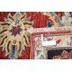 Hand Knotted Red, Navy Blue, Beige Wool Rug | Traditional Floral Oushak Style Carpet Hand Knotted Red, Navy Blue, Beige Wool Rug | Traditional Floral Oushak Style Carpet