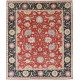 Hand Knotted Red, Navy Blue, Beige Wool Rug | Traditional Floral Oushak Style Carpet Hand Knotted Red, Navy Blue, Beige Wool Rug | Traditional Floral Oushak Style Carpet