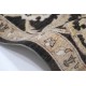 Hand Knotted Wool Area Rug with Black Field and Ivory Border | Floral Oushak Carpet Hand Knotted Wool Area Rug with Black Field and Ivory Border | Floral Oushak Carpet