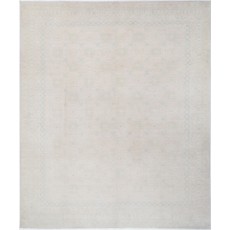 Traditional Hand Knotted Light Blue, Beige Oversize Wool Area Rug | Living Room Carpet