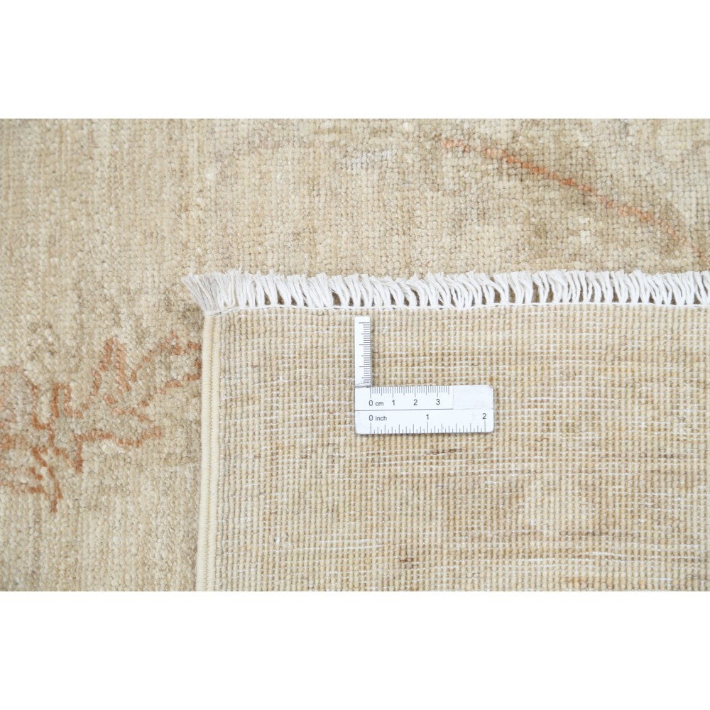 Hand Knotted Oushak Rug | Beige Turkish Carpet with All-Over Floral Design | 100% Wool Hand Knotted Oushak Rug | Beige Turkish Carpet with All-Over Floral Design | 100% Wool