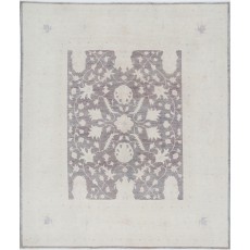 Hand Knotted Soft-Toned Large Area Rug with Floral Design | 100% Wool Carpet for Living Room