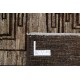 Hand Knotted Brown and Beige Wool Area Rug | Geometric Square Motif Design Carpet Hand Knotted Brown and Beige Wool Area Rug | Geometric Square Motif Design Carpet