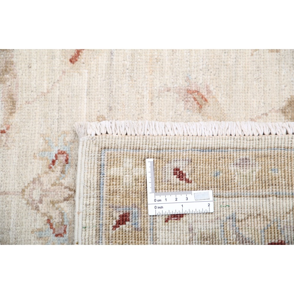 Hand Knotted Oushak Style Rug | Beige Turkish Carpet with All-Over Floral Design | 100% Wool Hand Knotted Oushak Style Rug | Beige Turkish Carpet with All-Over Floral Design | 100% Wool