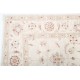 Hand Knotted Oushak Style Rug | Beige Turkish Carpet with All-Over Floral Design | 100% Wool Hand Knotted Oushak Style Rug | Beige Turkish Carpet with All-Over Floral Design | 100% Wool