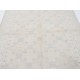 Hand Knotted Turkish Oushak Rug, Beige Wool Area Rug with Light Blue Geometric Motifs Hand Knotted Turkish Oushak Rug, Beige Wool Area Rug with Light Blue Geometric Motifs
