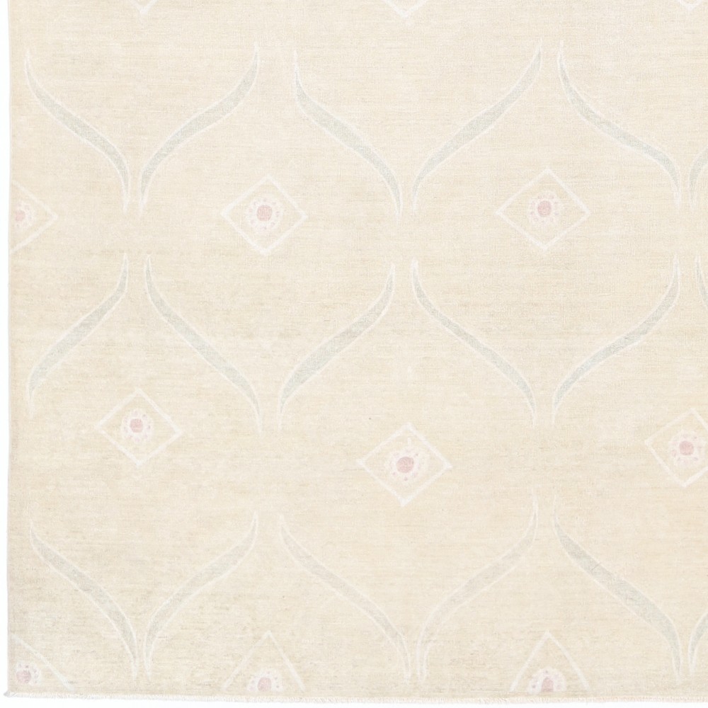 Hand Knotted Geometric Rug, Beige Wool Area Rug, Neutral Pattern Carpet Hand Knotted Geometric Rug, Beige Wool Area Rug, Neutral Pattern Carpet
