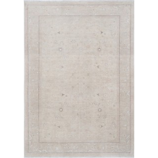 Hand Knotted Beige, Blush Wool Rug | Soft-Toned Floral Pattern Carpet