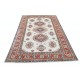 Hand Knotted Red, Ivory, Navy Blue Wool Area Rug | Turkish Geometric Design Rug Hand Knotted Red, Ivory, Navy Blue Wool Area Rug | Turkish Geometric Design Rug
