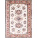 Hand Knotted Red, Ivory, Navy Blue Wool Area Rug | Turkish Geometric Design Rug Hand Knotted Red, Ivory, Navy Blue Wool Area Rug | Turkish Geometric Design Rug