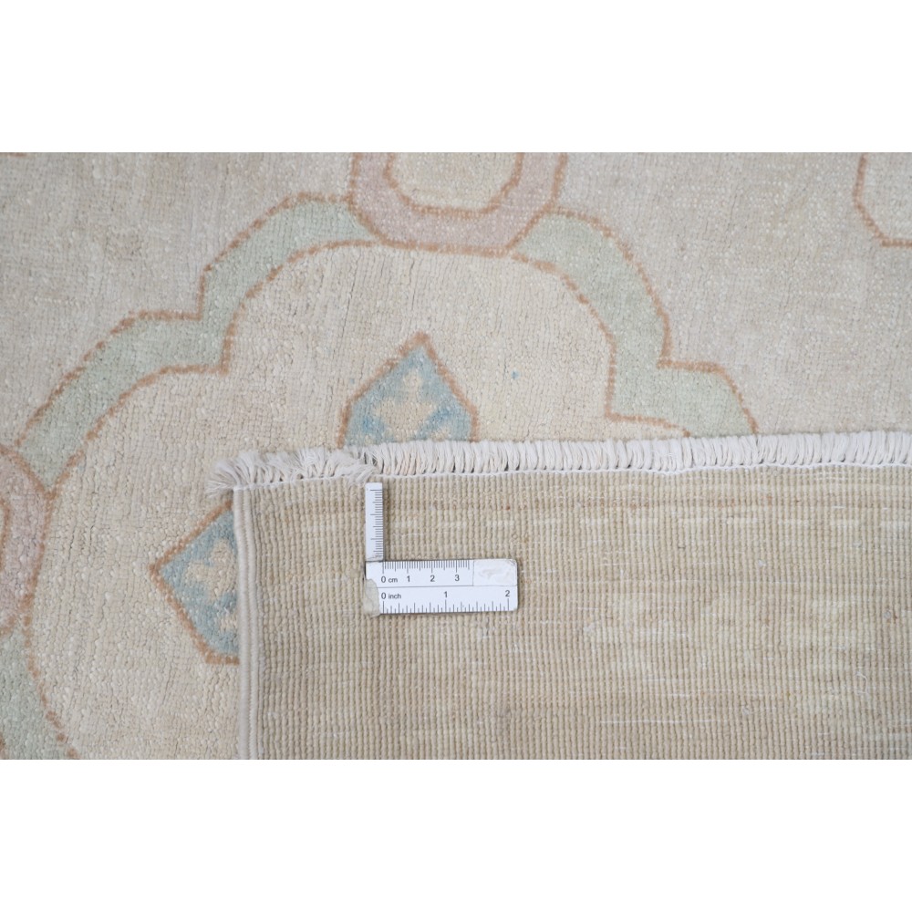 Hand Knotted Beige, Light Blue, Taupe Wool Rug | Geometric Trellis Pattern Carpet Hand Knotted Beige, Light Blue, Taupe Wool Rug | Geometric Trellis Pattern Carpet